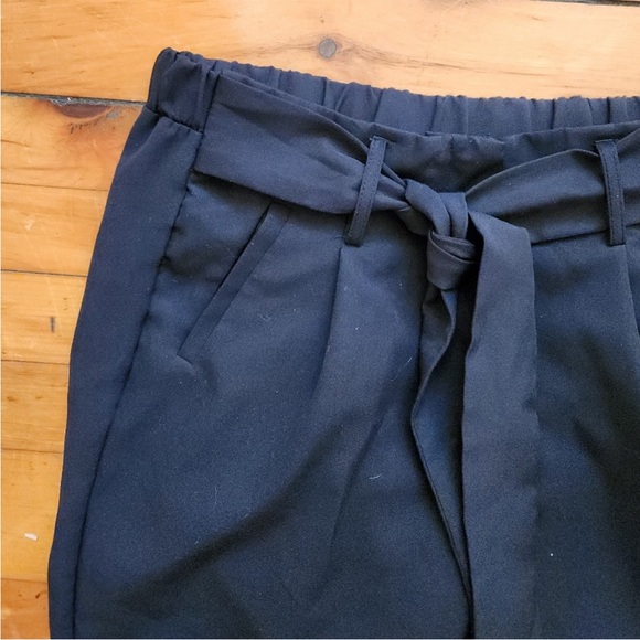 Eclipse Black Tie-Waist Dress Pants - Picture 7 of 8